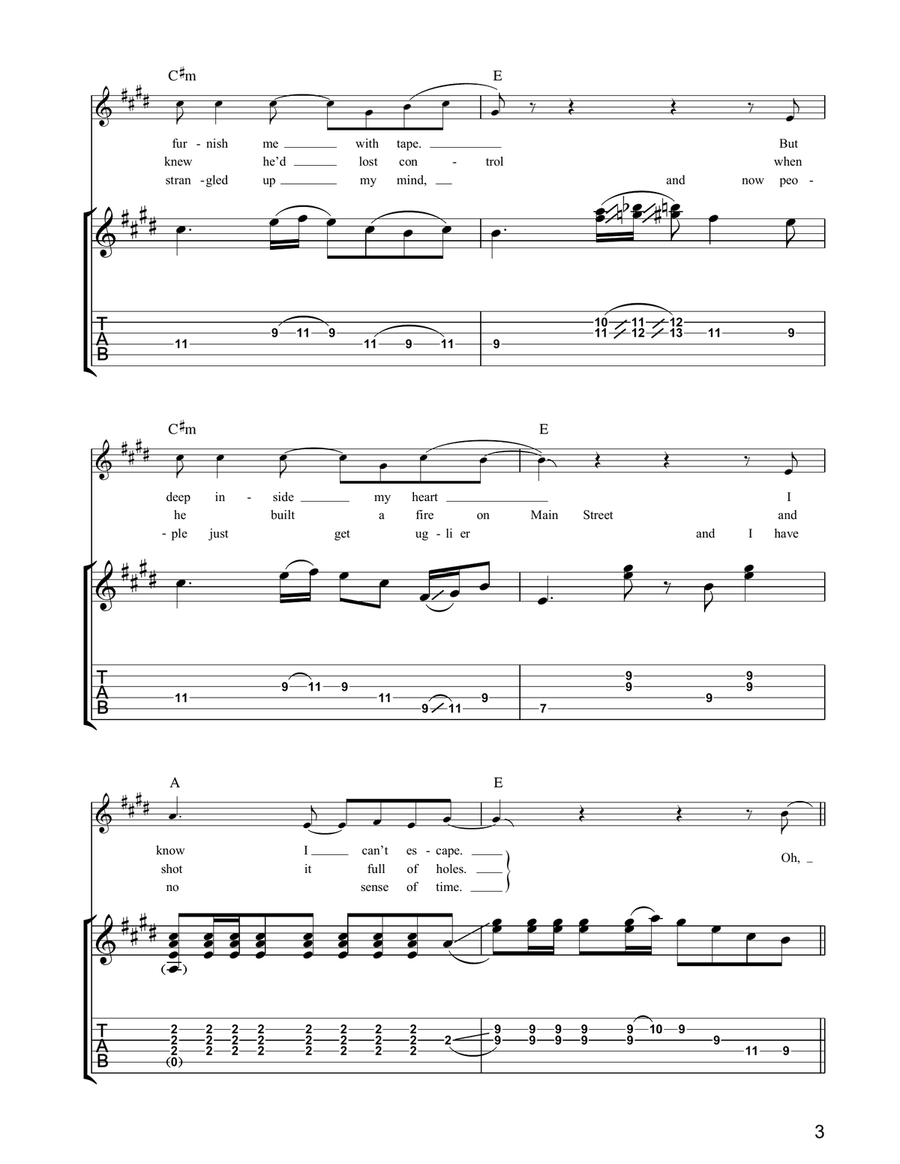 Stuck Inside Of Mobile With The Memphis Blues Again Acoustic Guitar scores gallery preview page 3