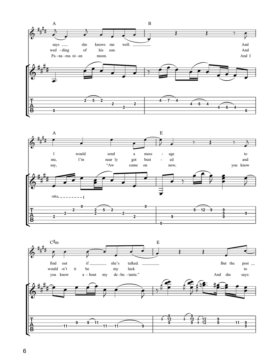 Stuck Inside Of Mobile With The Memphis Blues Again Acoustic Guitar scores gallery preview page 6