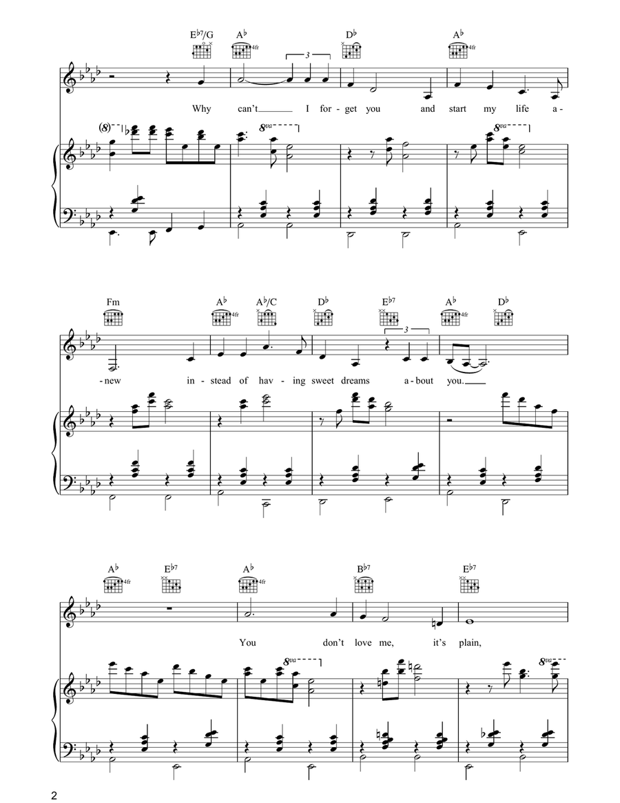 Sweet Dreams Sweet Dreams Piano, Vocal, Guitar scores gallery preview page 2