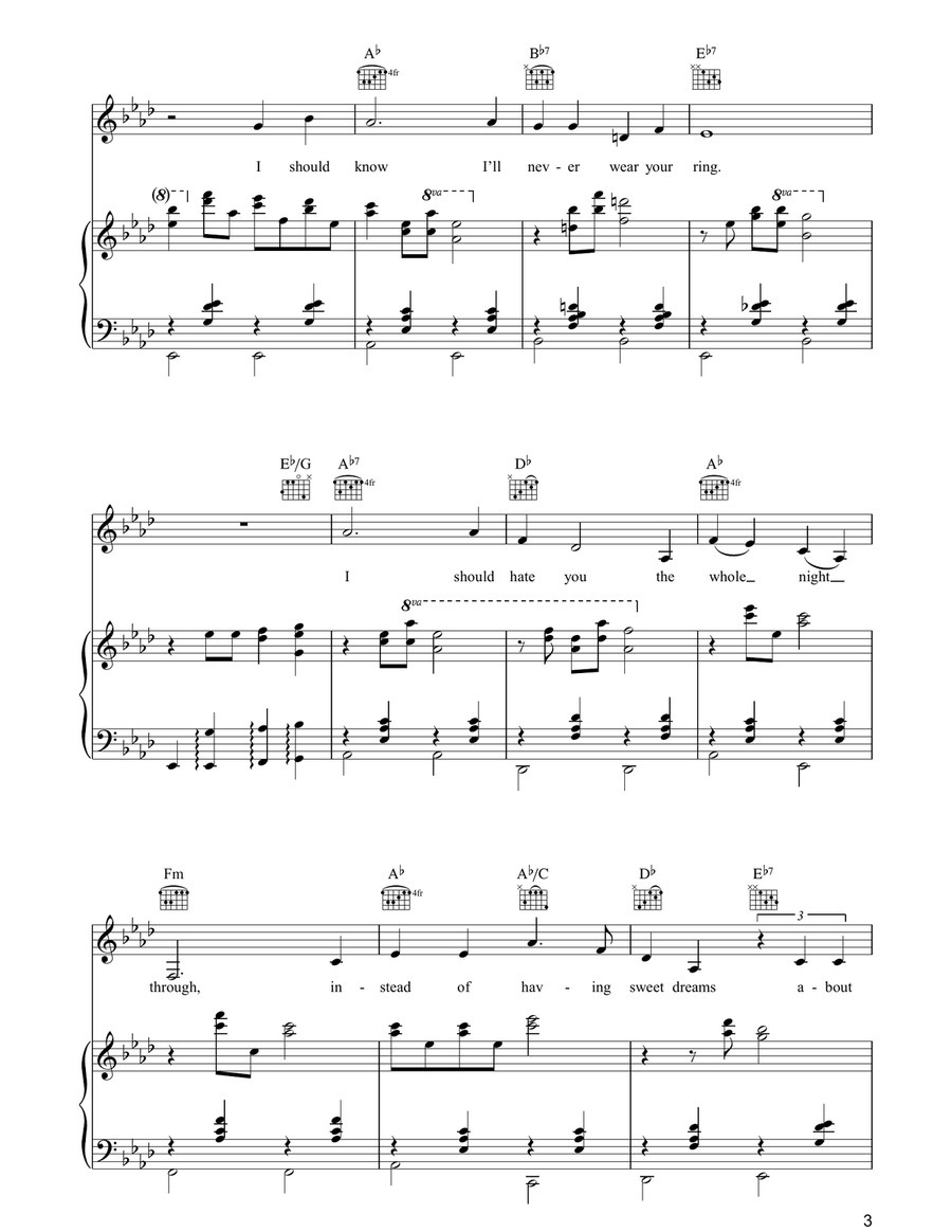 Sweet Dreams Sweet Dreams Piano, Vocal, Guitar scores gallery preview page 3