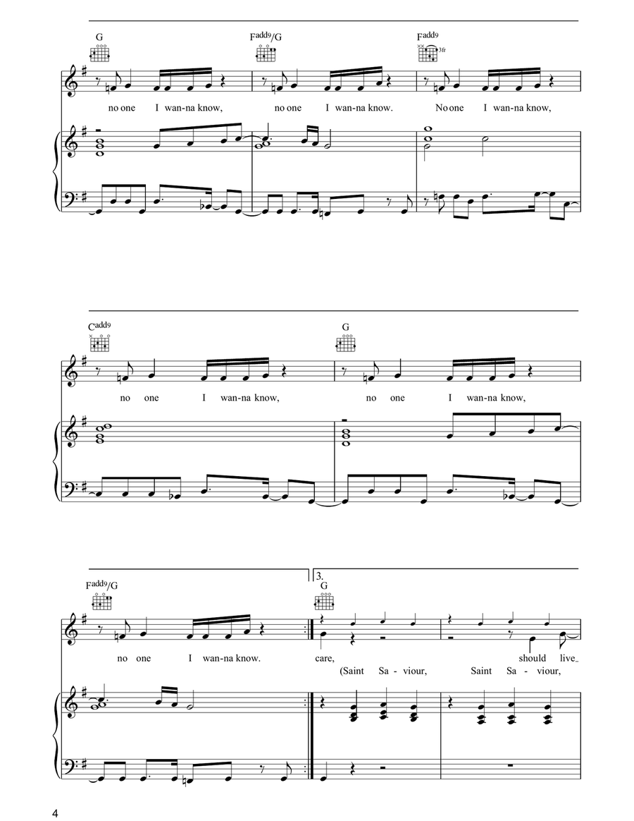 St. Saviour Square St. Saviour Square Piano, Vocal, Guitar scores gallery preview page 4