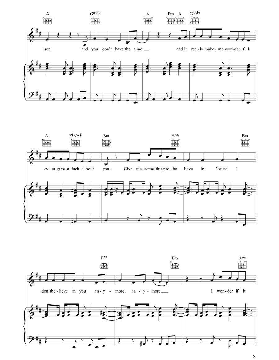 Makes Me Wonder Makes Me Wonder Piano, Vocal, Guitar scores gallery preview page 3