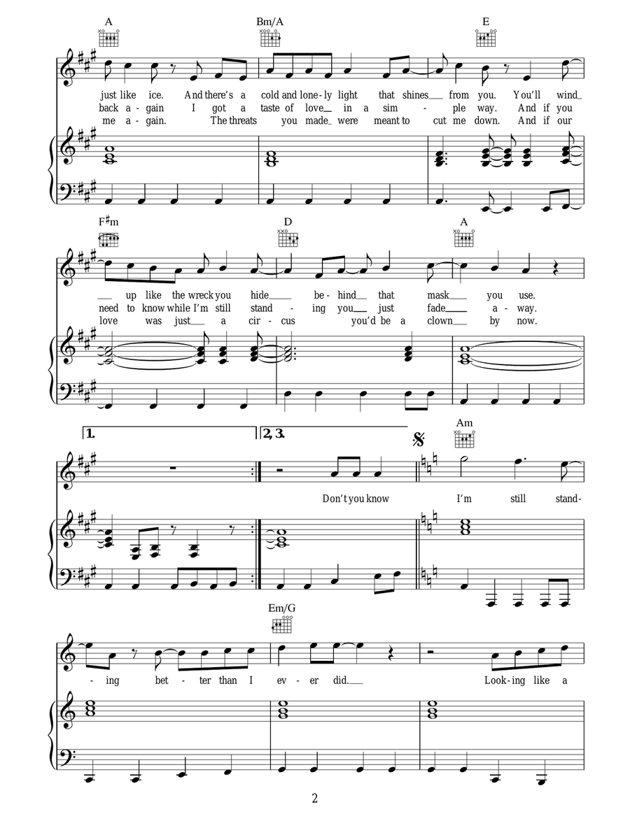 I'm Still Standing I'm Still Standing Piano, Vocal, Guitar scores gallery preview page 2