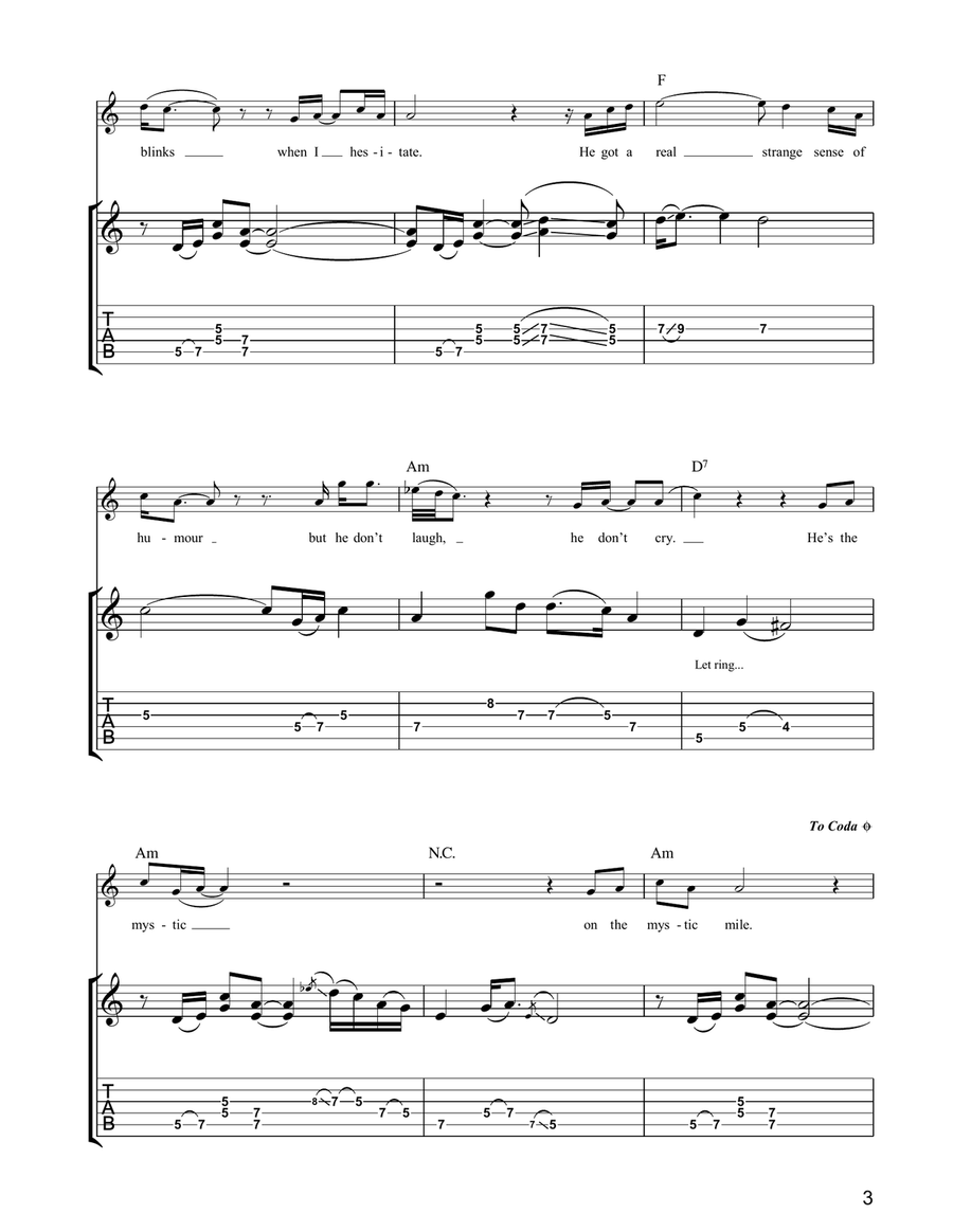 Mystic Mile Mystic Mile Electric Guitar scores gallery preview page 3