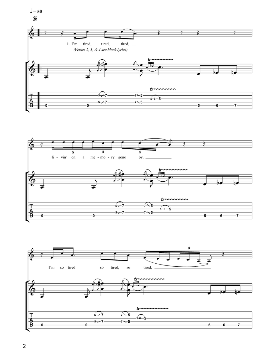 I Ain't Gonna Suffer No More Electric Guitar scores gallery preview page 2