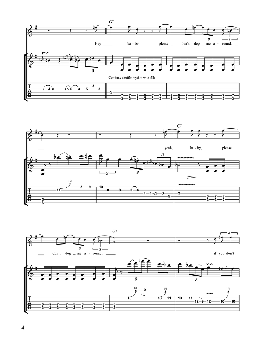 Mama, Talk To Your Daughter Electric Guitar scores gallery preview page 4