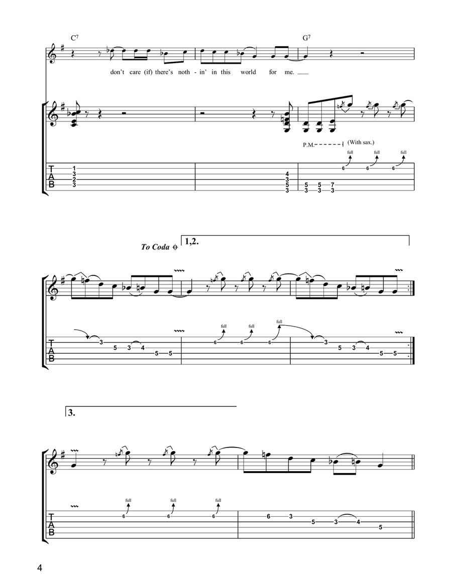 Wild About You (Can't Hold Out Much Longer) Electric Guitar scores gallery preview page 4