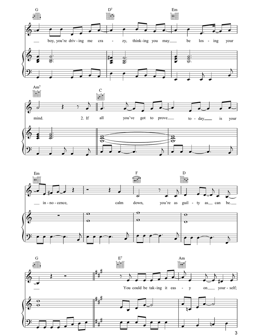 Road Rage Road Rage Piano, Vocal, Guitar scores gallery preview page 3