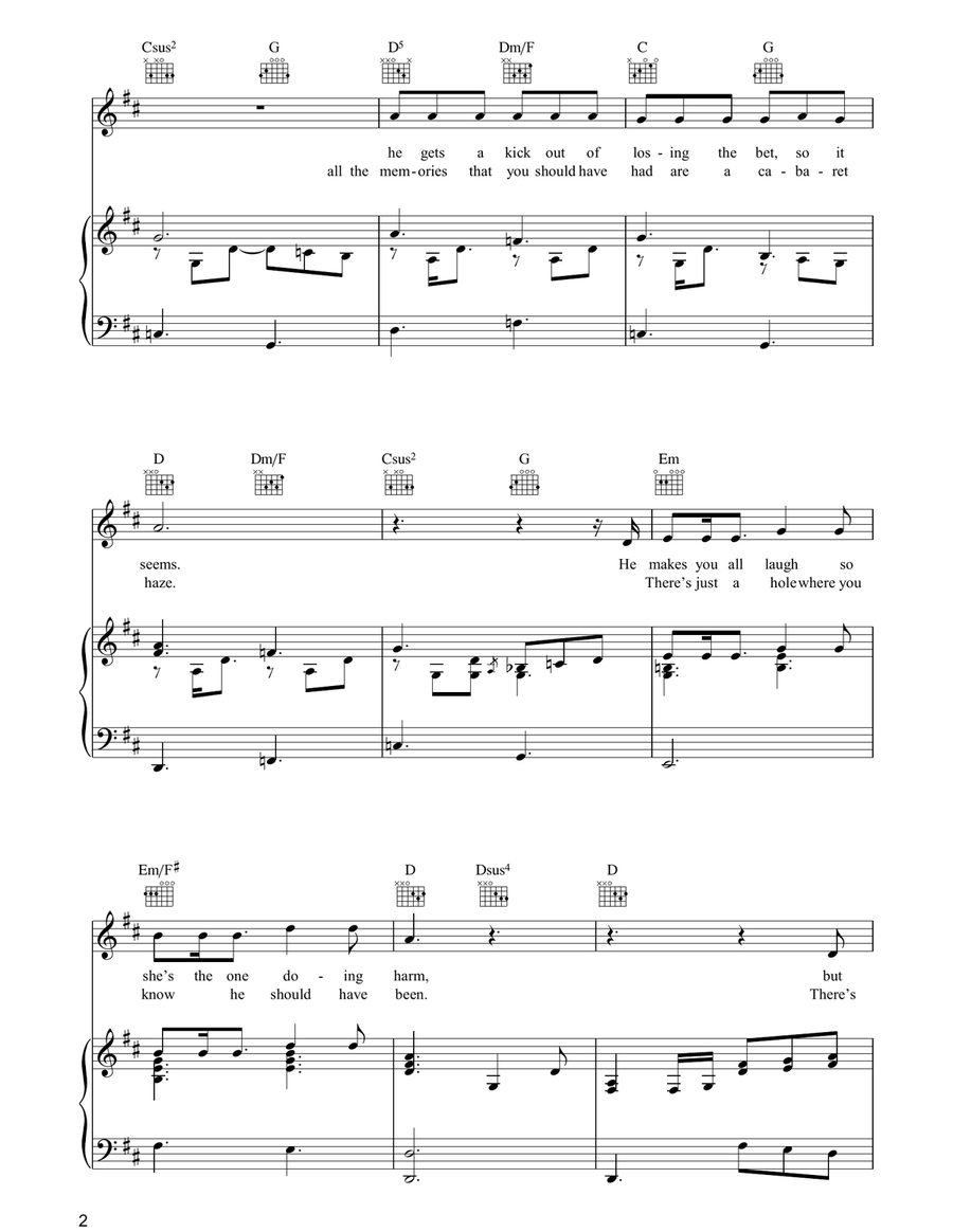 These Dreams These Dreams Piano, Vocal, Guitar scores gallery preview page 2