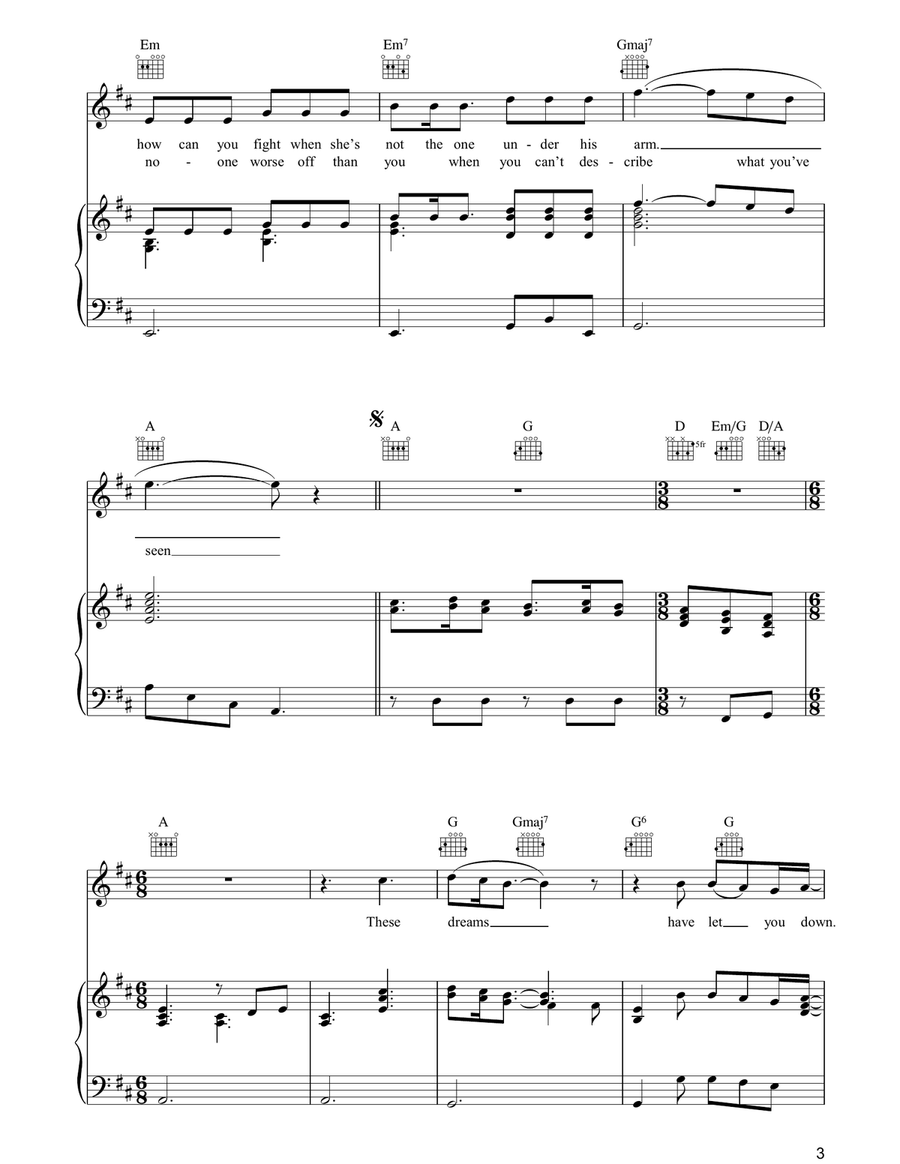 These Dreams These Dreams Piano, Vocal, Guitar scores gallery preview page 3