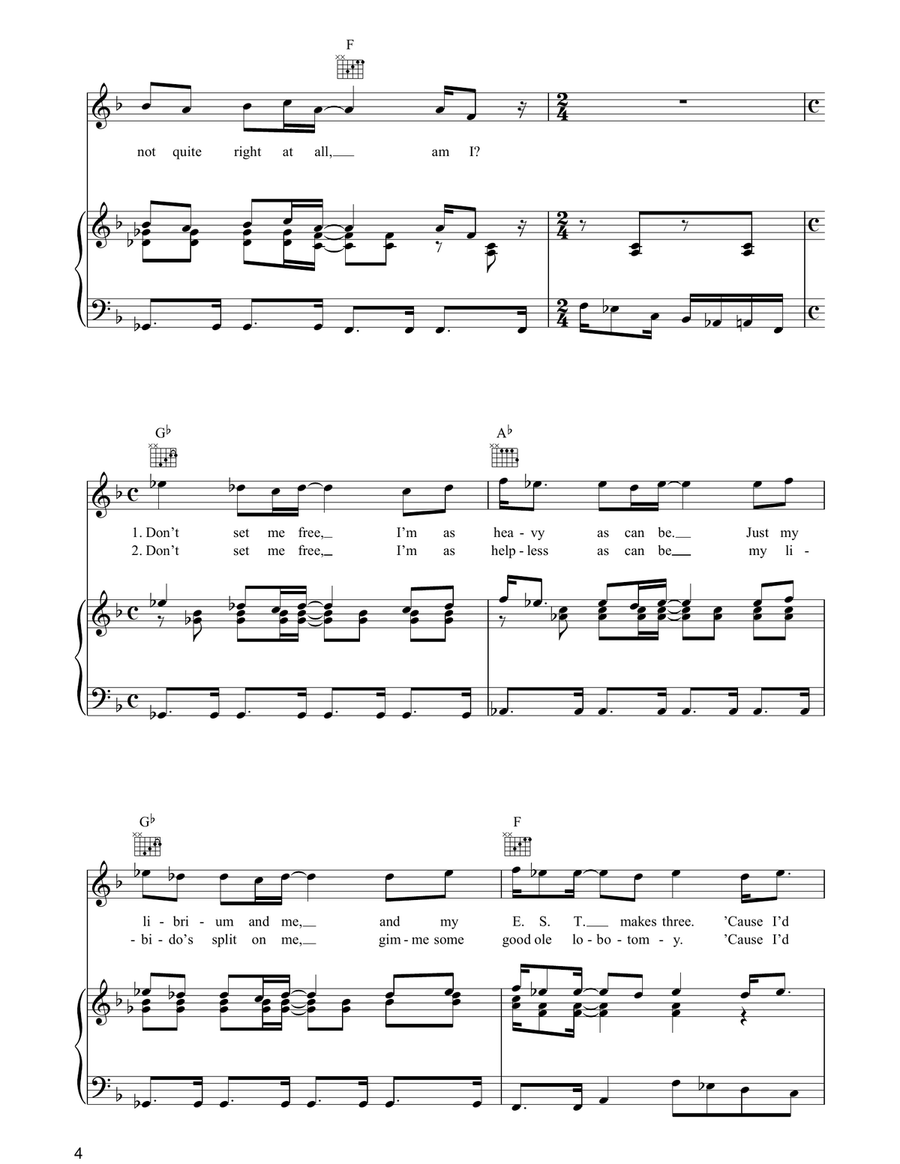 All The Madmen All The Madmen Piano, Vocal, Guitar scores gallery preview page 4