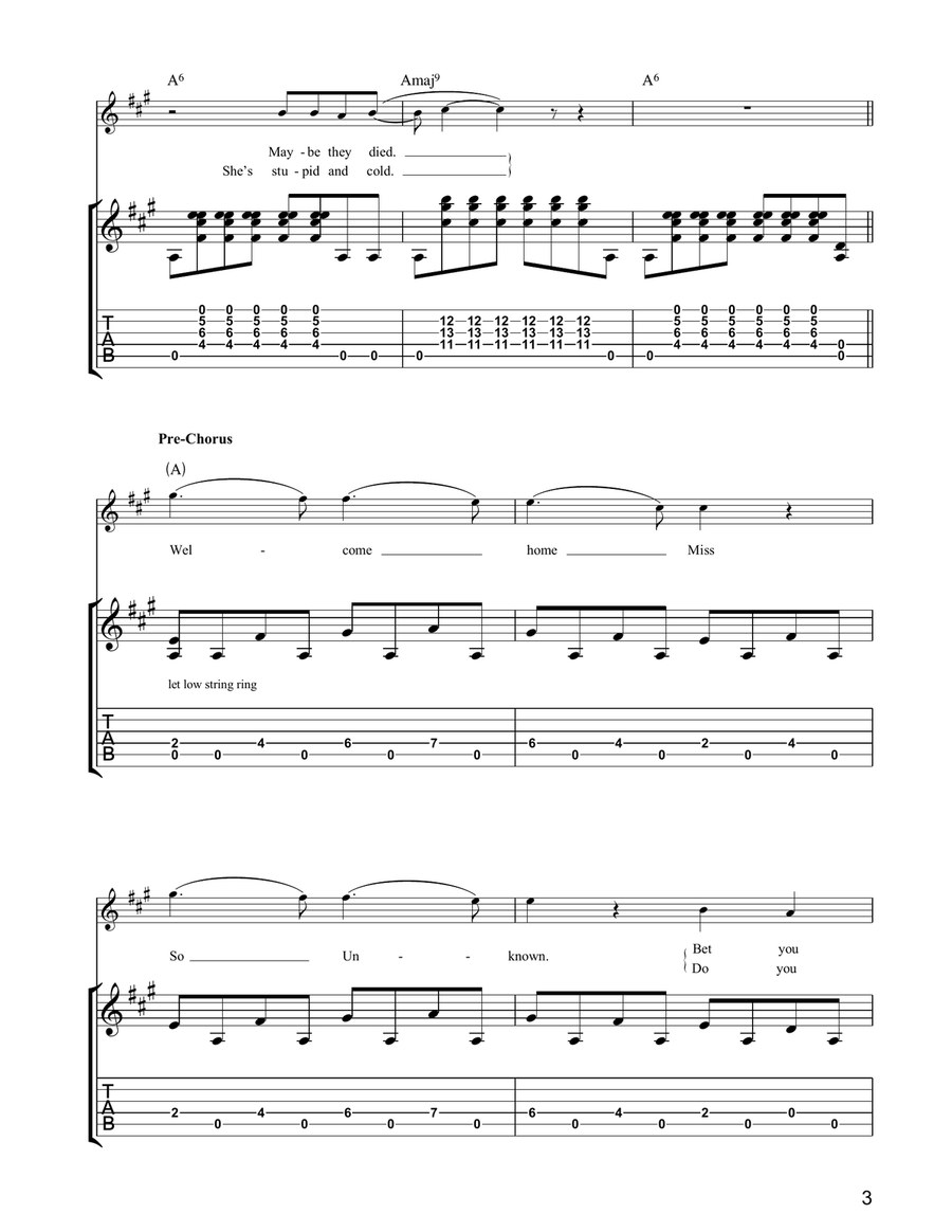 She's Lost Total Control She's Lost Total Control Guitar Tablature scores gallery preview page 3