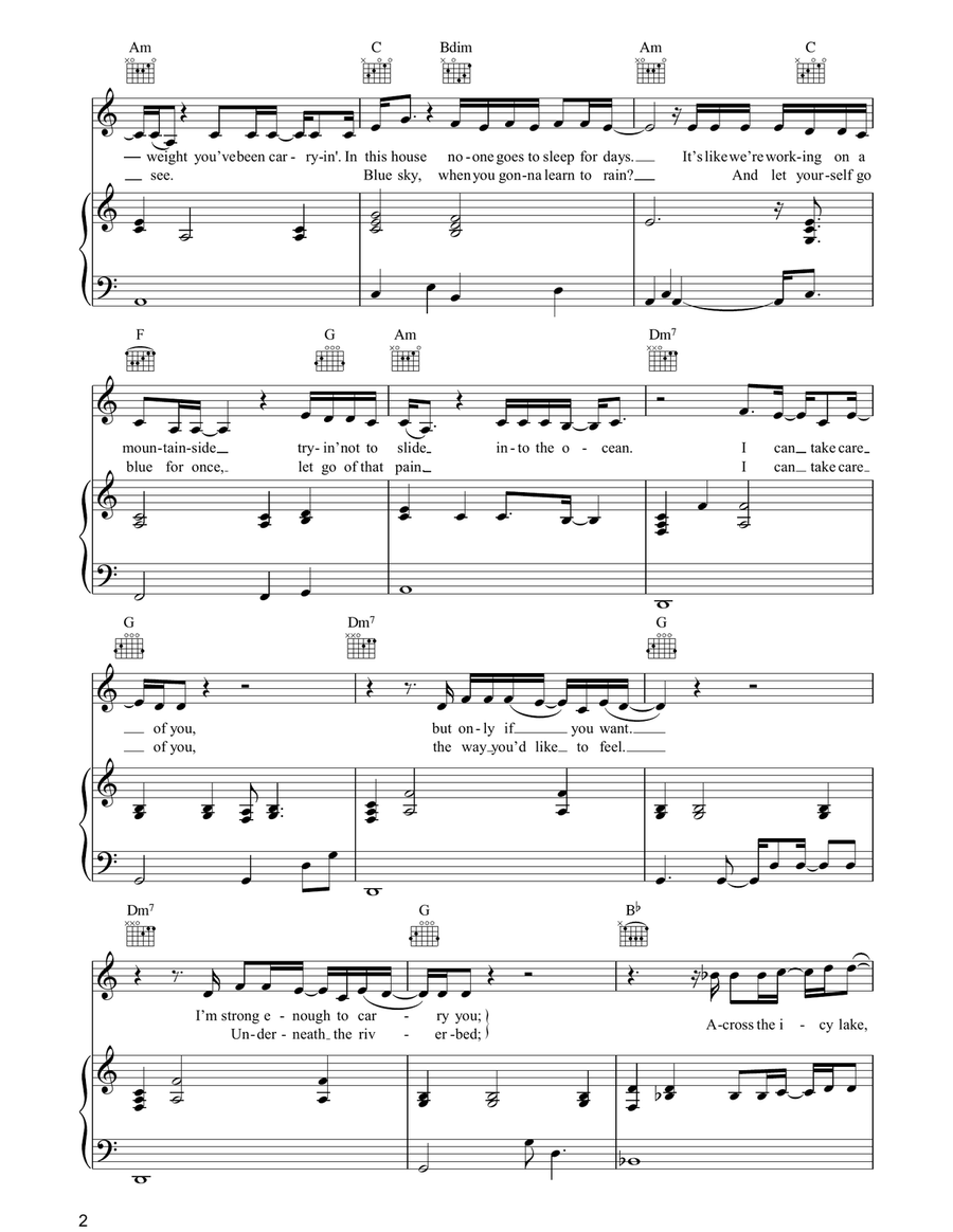 Blue Sky Blues Blue Sky Blues Piano, Vocal, Guitar scores gallery preview page 2