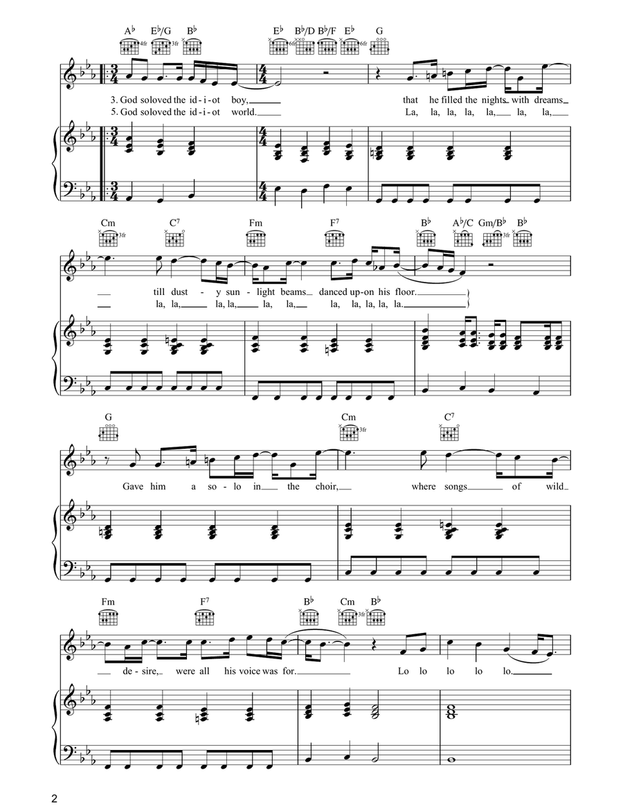 The Idiot Boy The Idiot Boy Piano, Vocal, Guitar scores gallery preview page 2