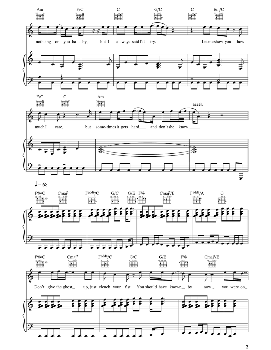 My List My List Piano, Vocal, Guitar scores gallery preview page 3