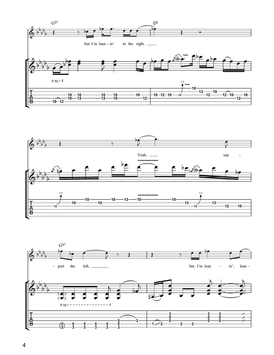 Politician Politician Electric Guitar scores gallery preview page 4