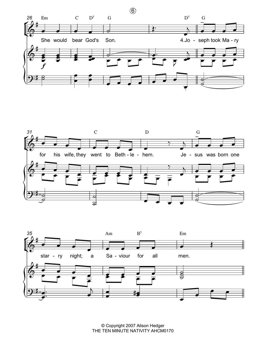 Song Two (from The Ten Minute Nativity) Piano, Vocal, Guitar scores gallery preview page 3