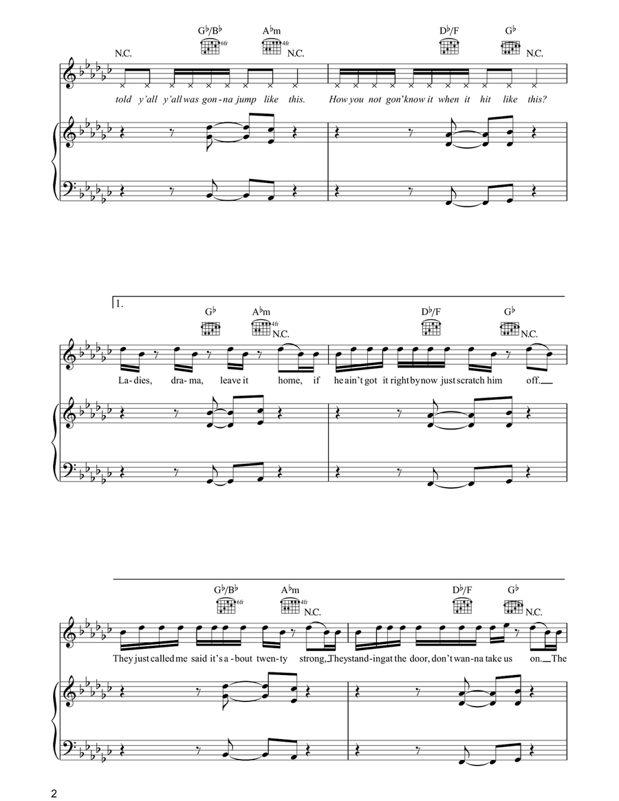Like This Like This Piano, Vocal, Guitar scores gallery preview page 2