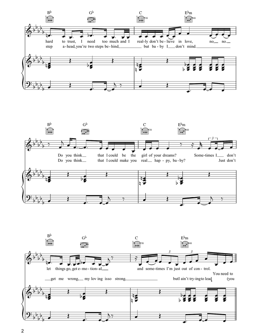 A Woman Like Me A Woman Like Me Piano, Vocal, Guitar scores gallery preview page 2