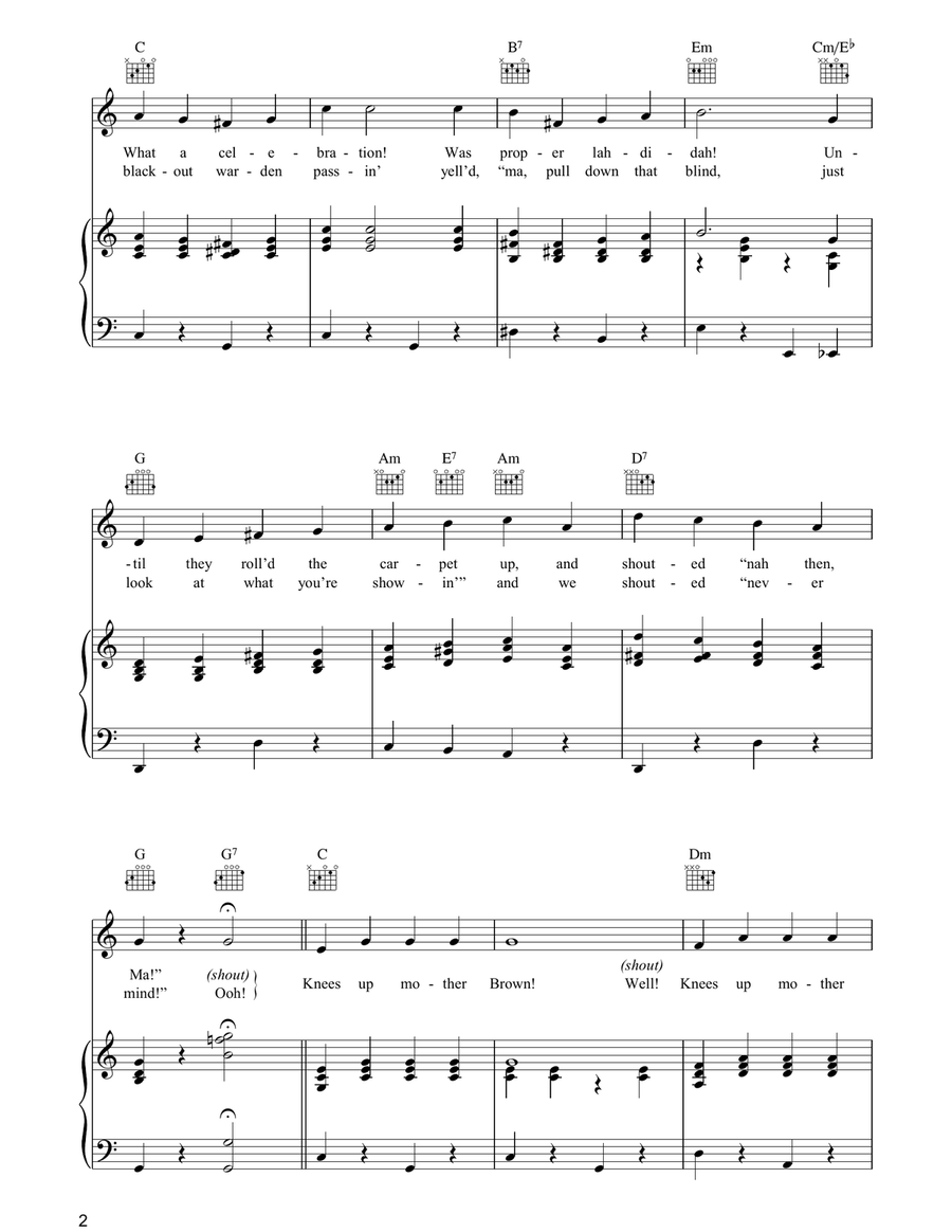 Knees Up Mother Brown Knees Up Mother Brown Piano, Vocal, Guitar scores gallery preview page 2