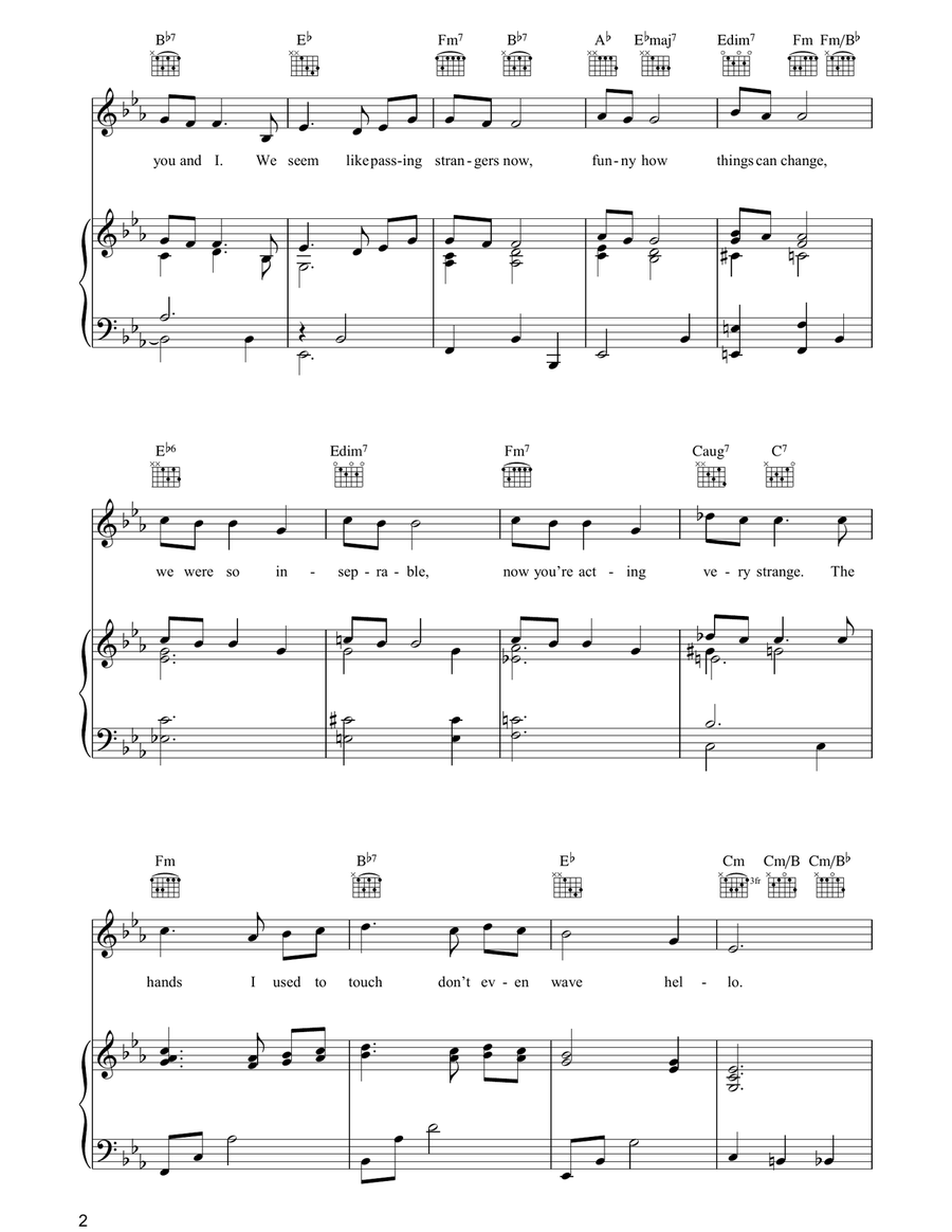 Passing Strangers Passing Strangers Piano, Vocal, Guitar scores gallery preview page 2