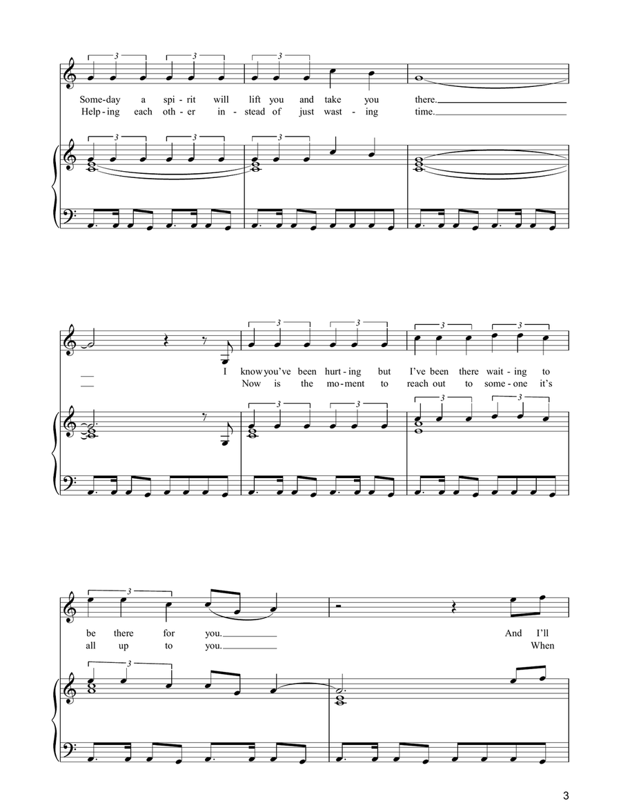 Everybody's Free (To Feel Good) Piano, Vocal, Guitar scores gallery preview page 3
