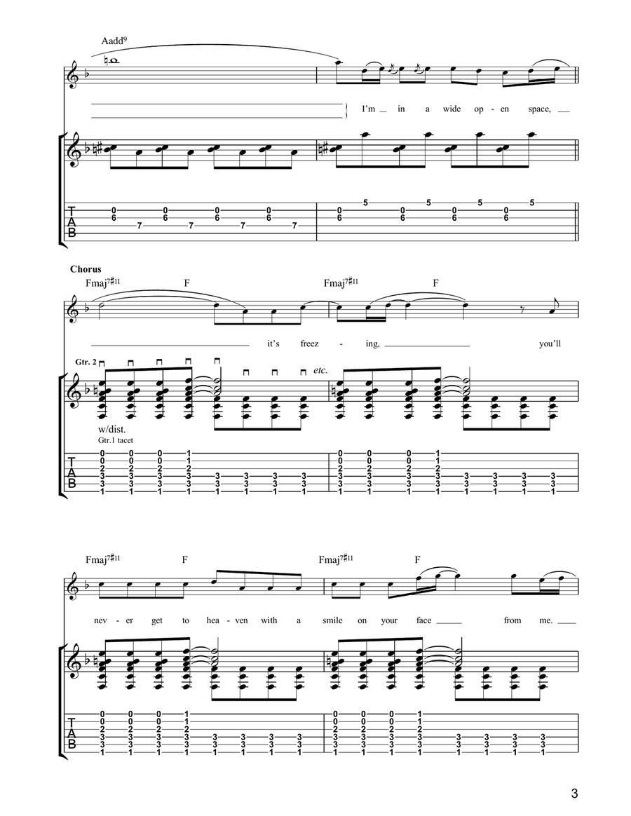 Wide Open Space Wide Open Space Acoustic Guitar scores gallery preview page 3