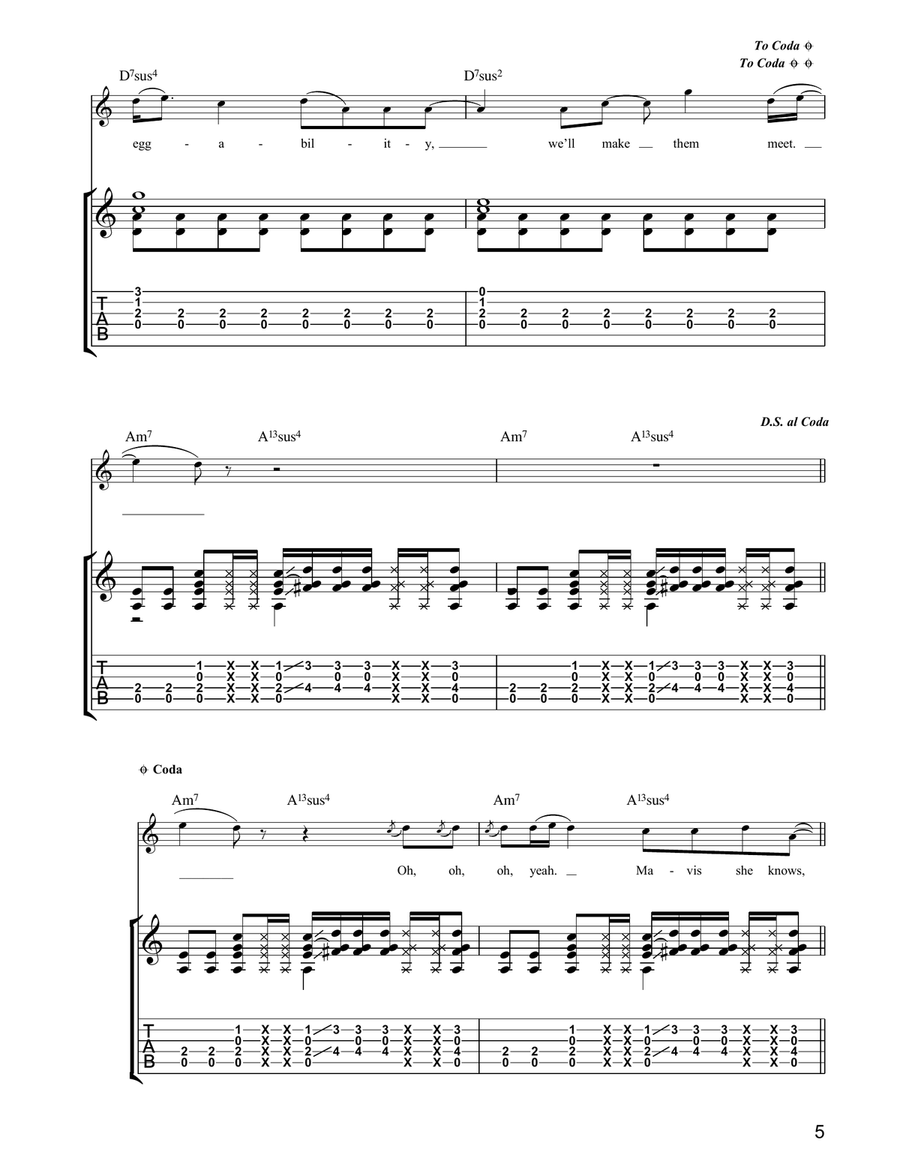 Egg Shaped Fred Egg Shaped Fred Acoustic Guitar scores gallery preview page 5