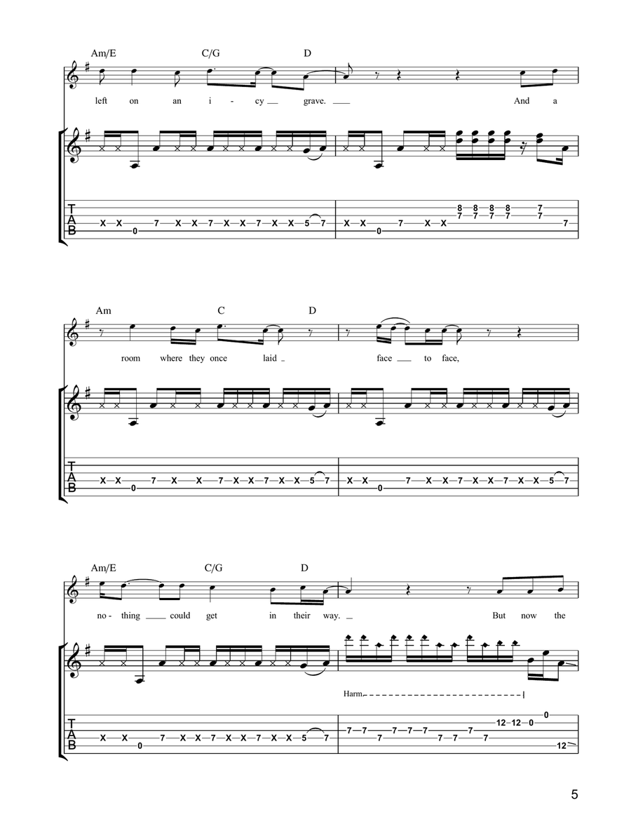 Forgiven, Not Forgotten Forgiven, Not Forgotten Acoustic Guitar scores gallery preview page 5