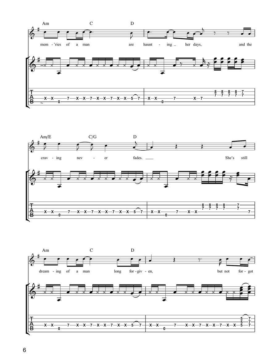 Forgiven, Not Forgotten Forgiven, Not Forgotten Acoustic Guitar scores gallery preview page 6