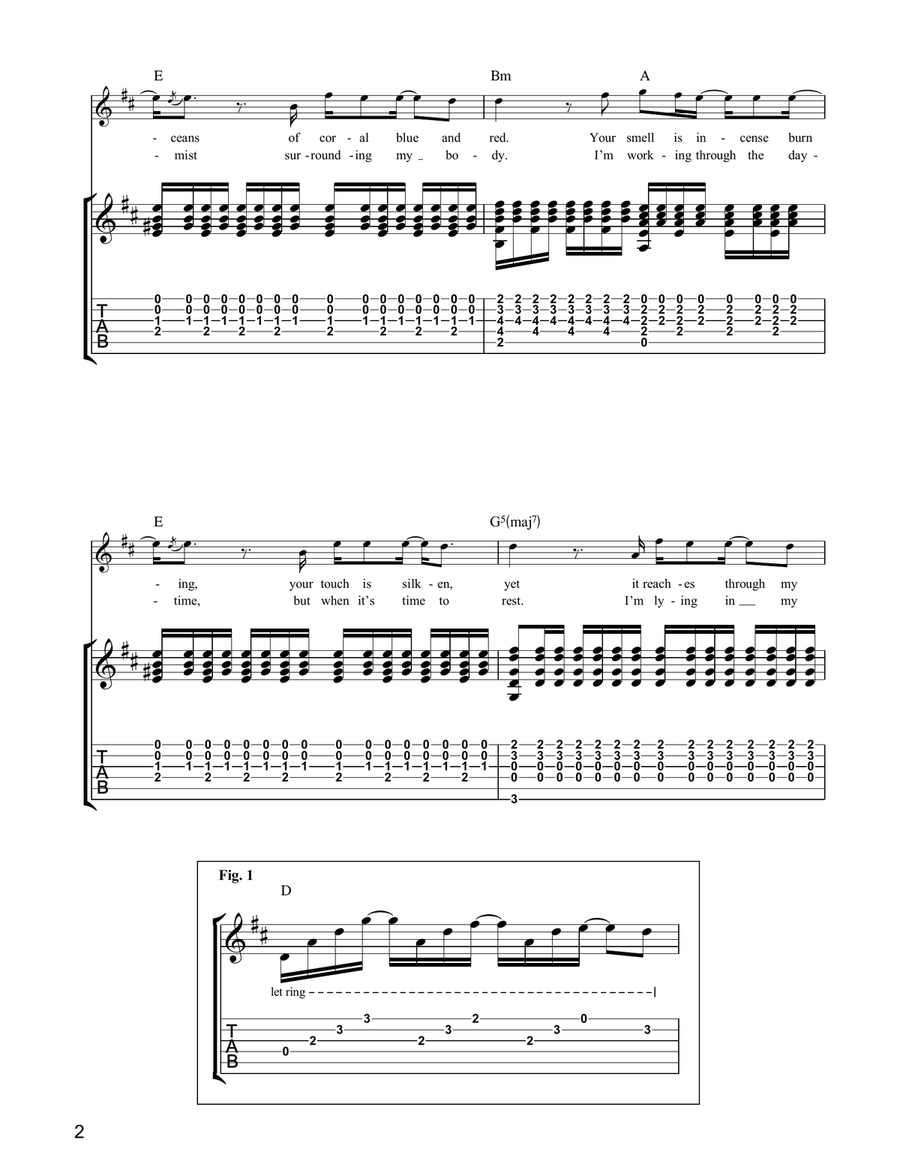 Only When I Sleep Acoustic Guitar scores gallery preview page 2