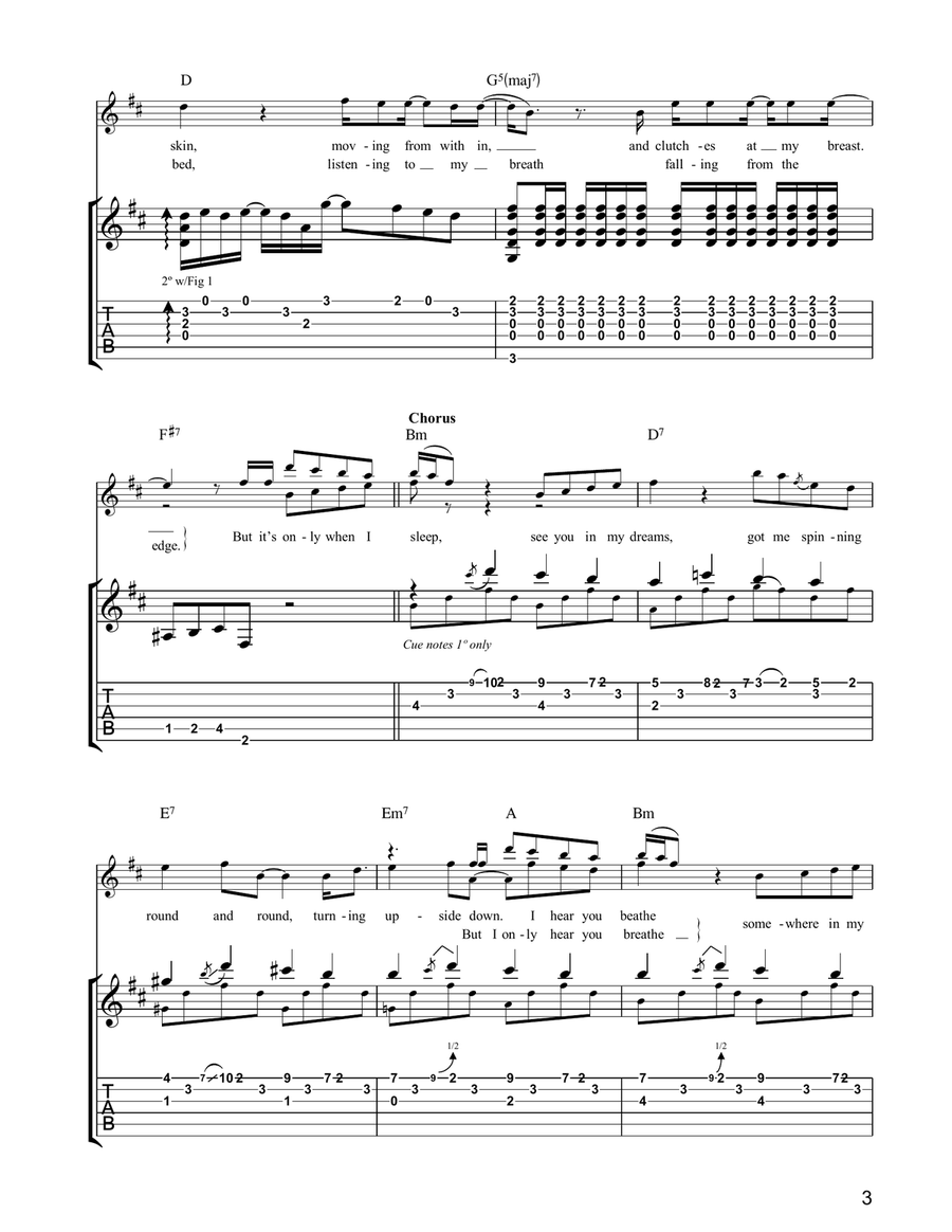 Only When I Sleep Acoustic Guitar scores gallery preview page 3