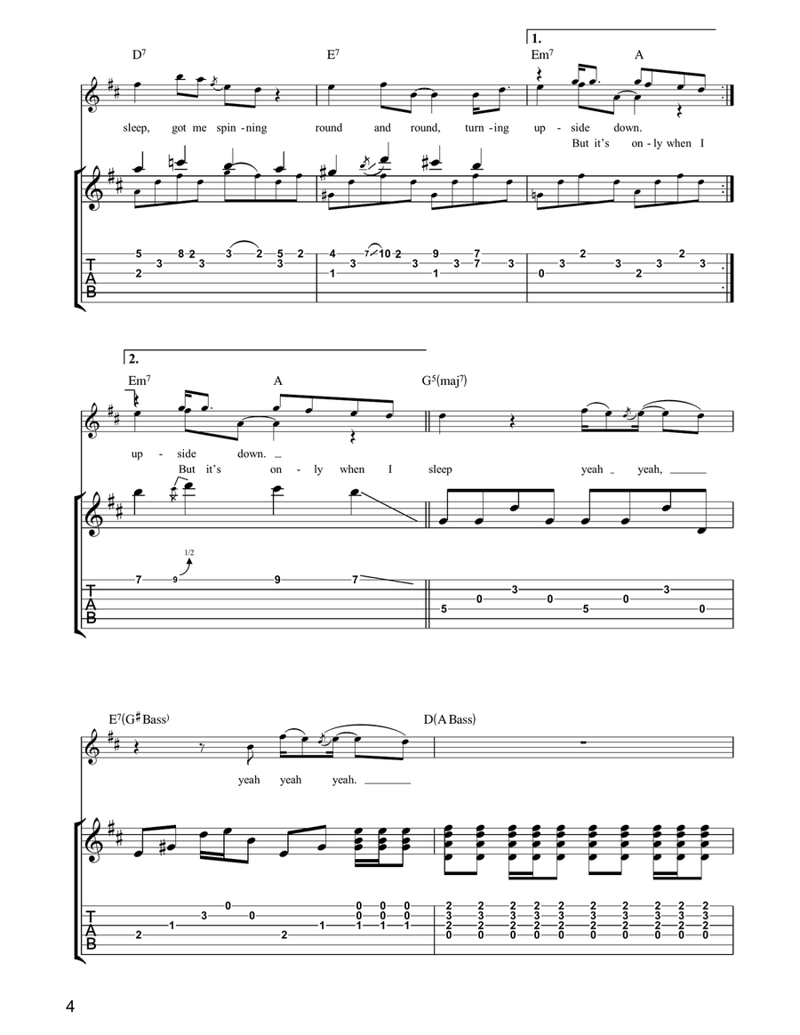 Only When I Sleep Acoustic Guitar scores gallery preview page 4