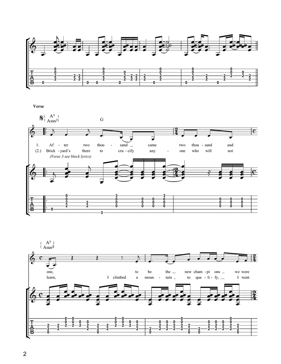 Speedway At Nazareth Speedway At Nazareth Acoustic Guitar scores gallery preview page 2