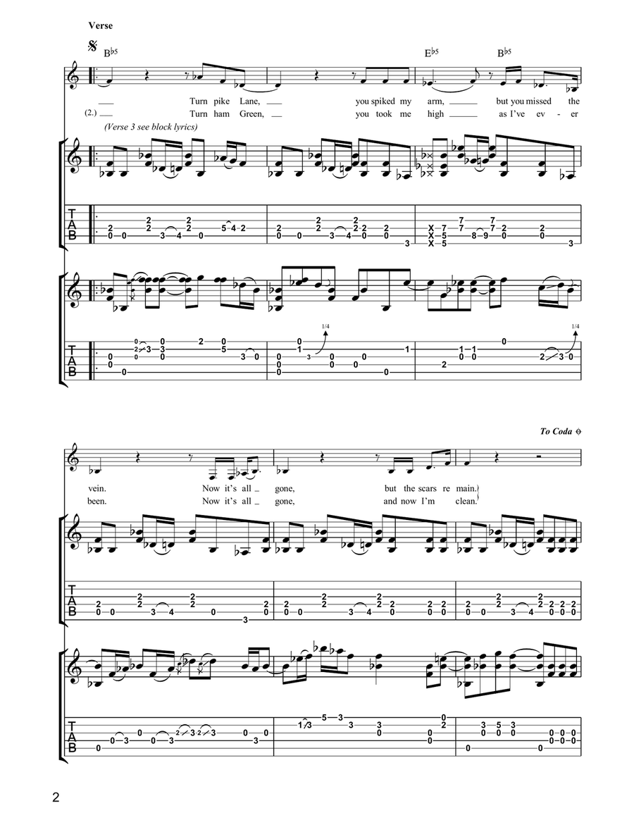 Junkie Doll Junkie Doll Guitar Tablature scores gallery preview page 2