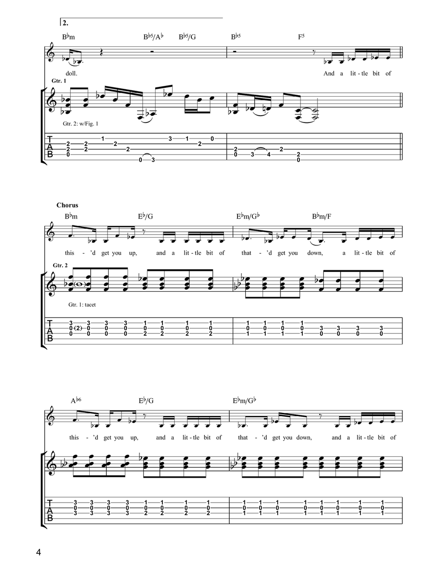 Junkie Doll Junkie Doll Guitar Tablature scores gallery preview page 4