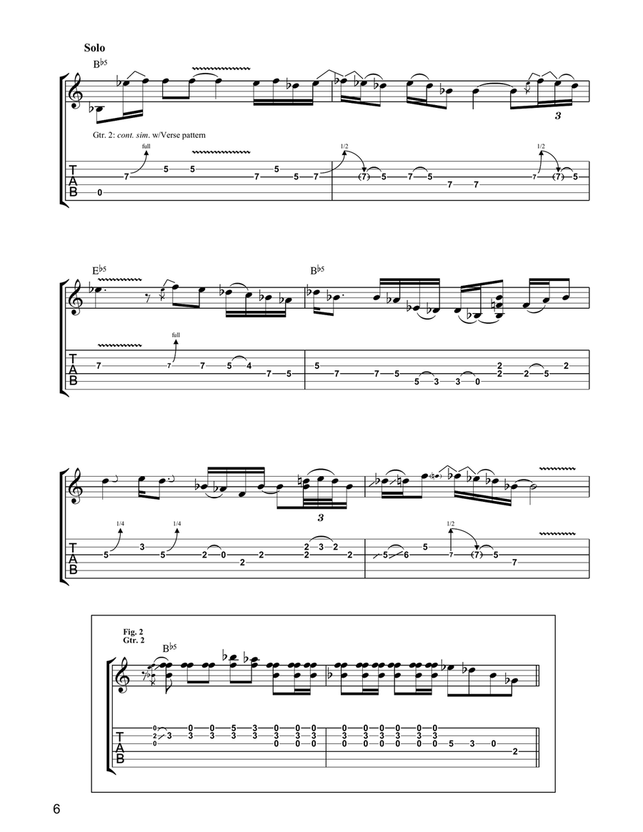 Junkie Doll Junkie Doll Guitar Tablature scores gallery preview page 6