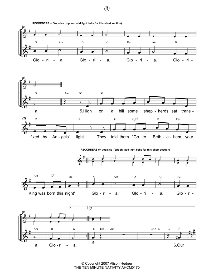 Song Two (from The Ten Minute Nativity) Piano scores gallery preview page 2