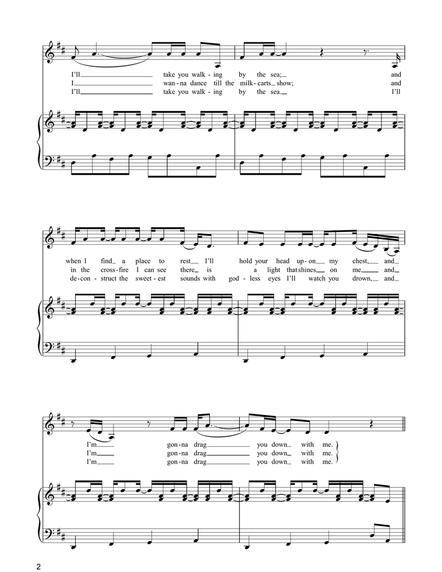 False Alarm False Alarm Piano, Vocal, Guitar scores gallery preview page 2