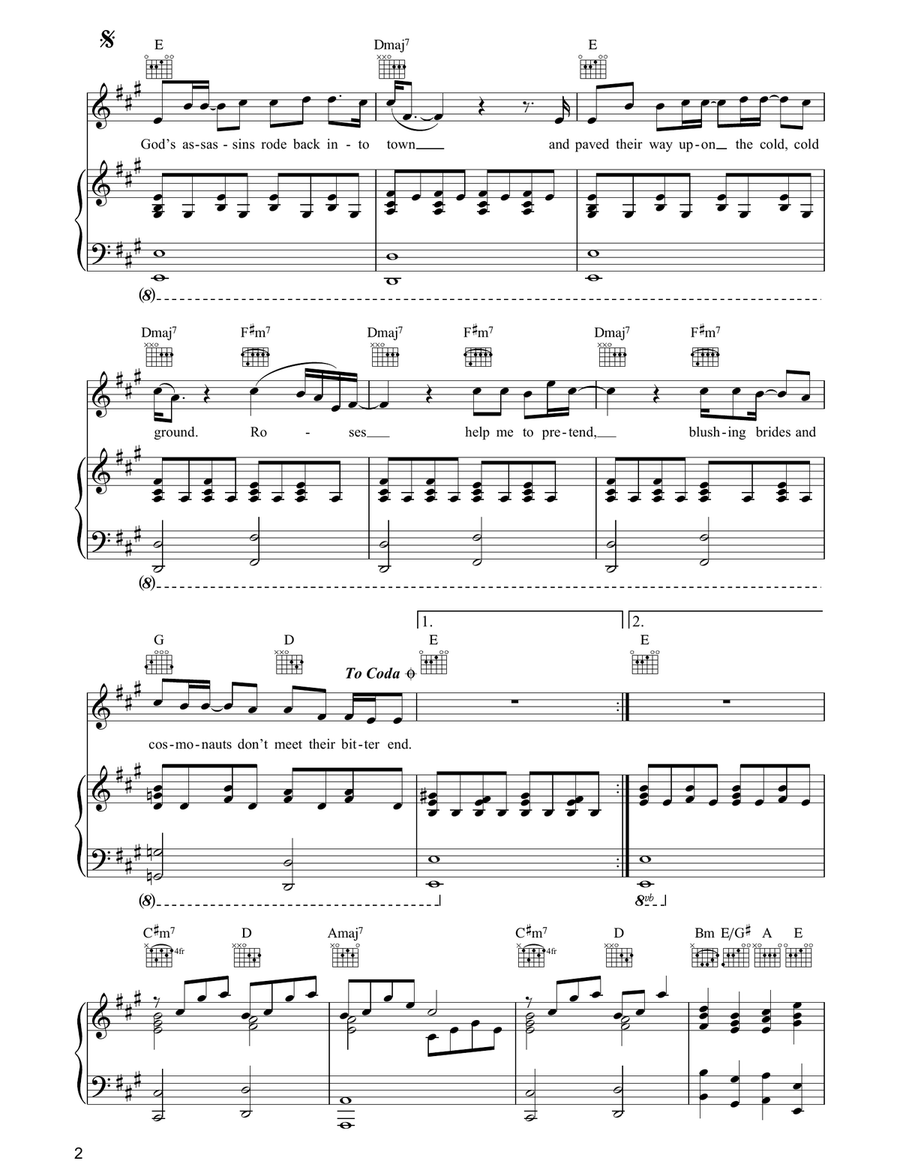 Roses Roses Piano, Vocal, Guitar scores gallery preview page 2