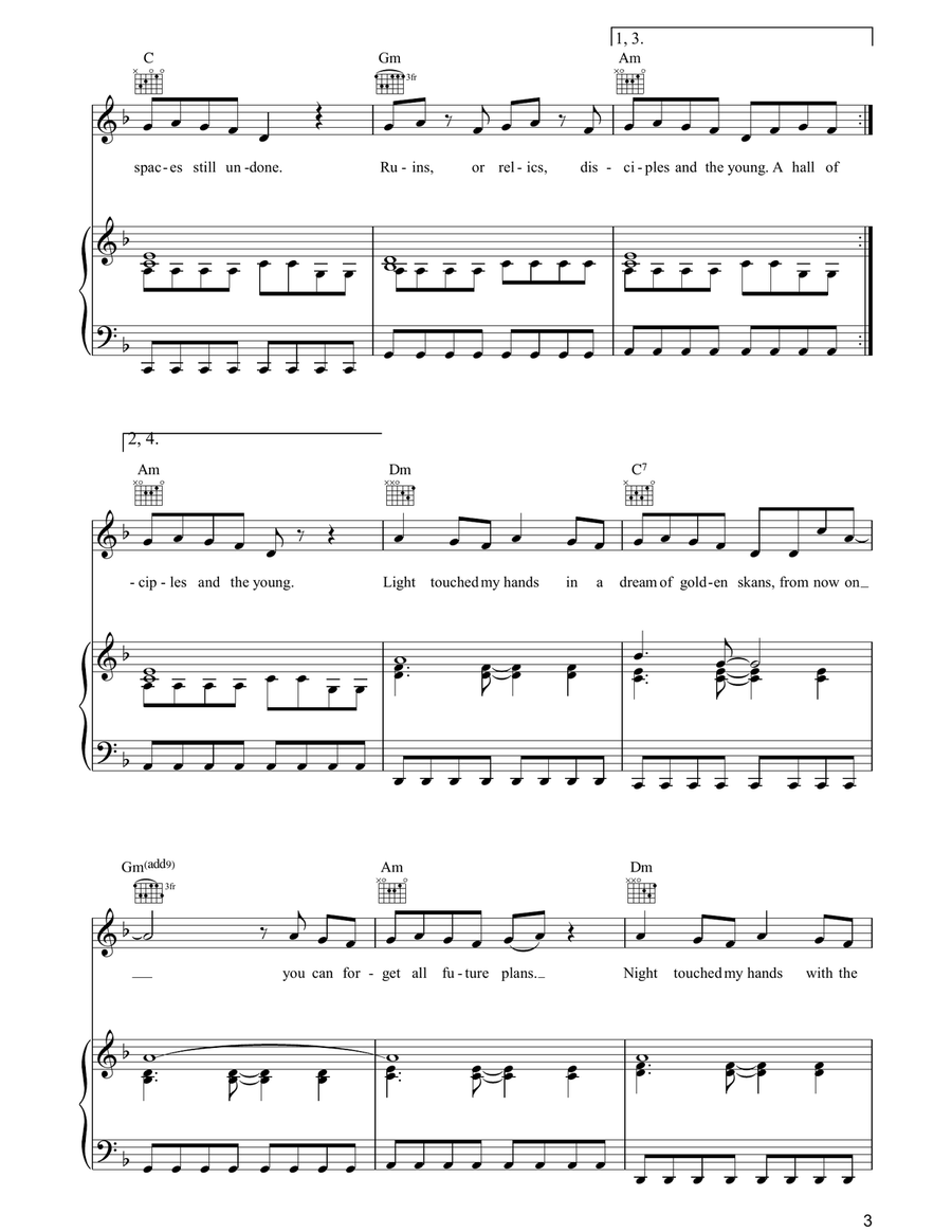 Golden Skans Golden Skans Piano, Vocal, Guitar scores gallery preview page 3