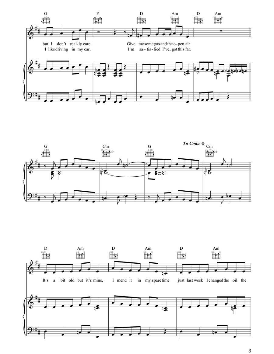 Driving In My Car Driving In My Car Acoustic Guitar scores gallery preview page 3