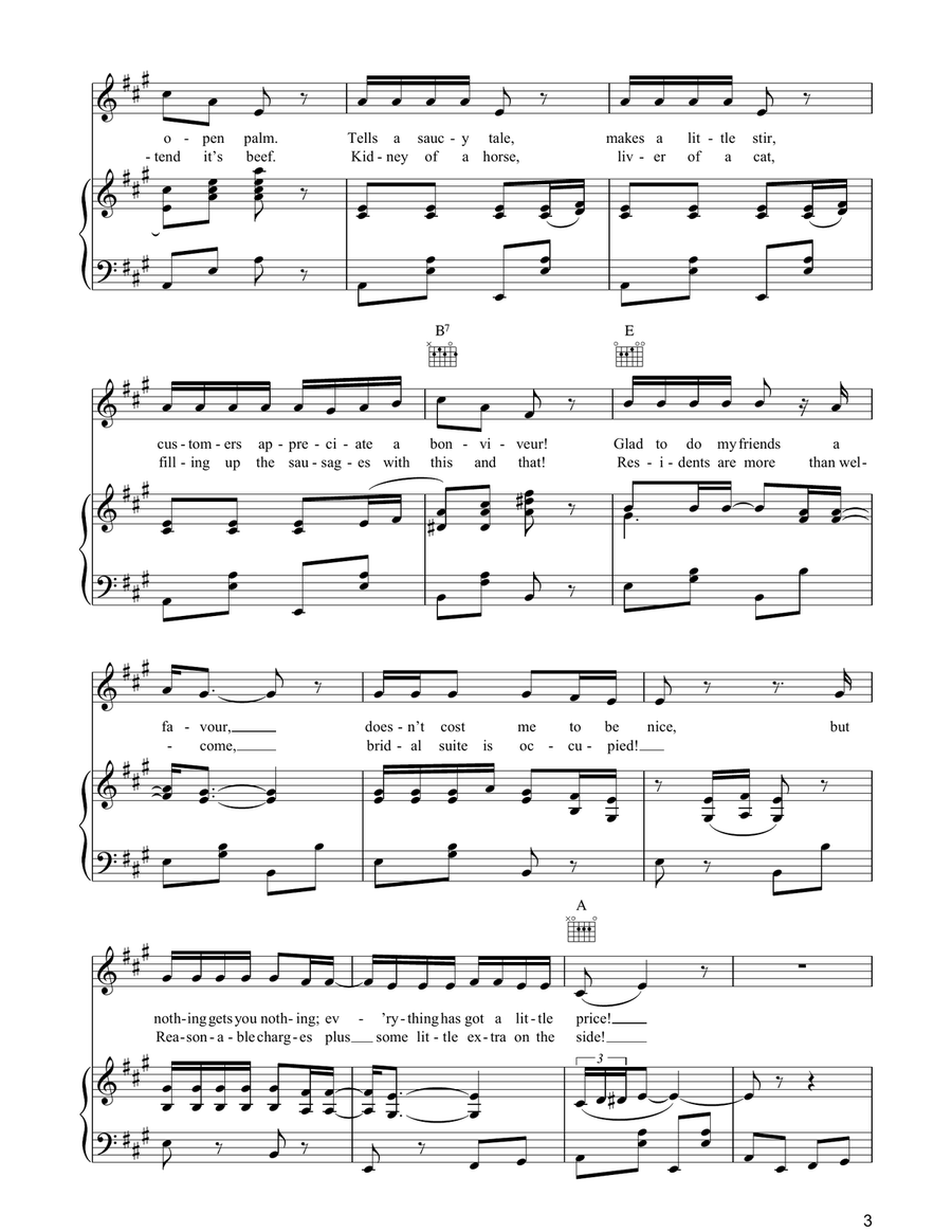 Master Of The House Master Of The House Piano, Vocal, Guitar scores gallery preview page 3