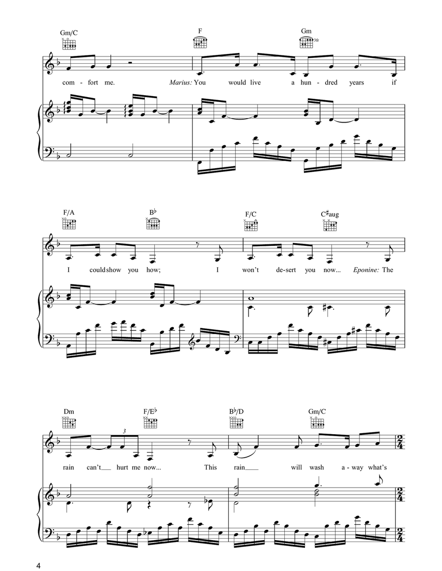 A Little Fall Of Rain A Little Fall Of Rain Piano, Vocal, Guitar scores gallery preview page 4