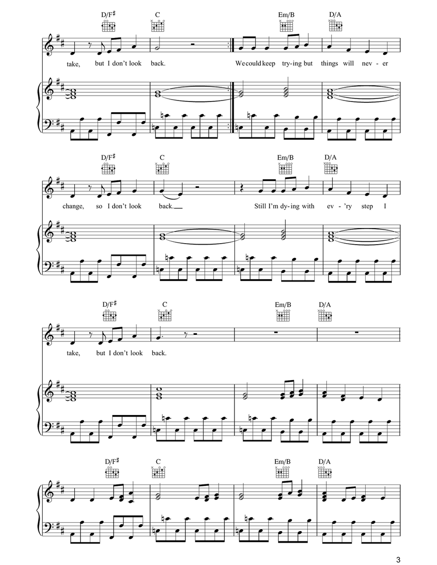 With Every Heartbeat With Every Heartbeat Piano, Vocal, Guitar scores gallery preview page 3