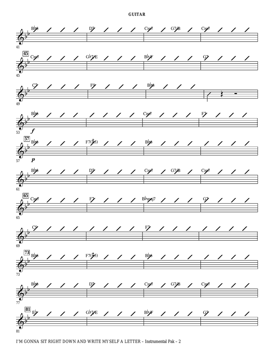 I'm Gonna Sit Right Down And Write Myself A Letter - Guitar Choir scores gallery preview page 2