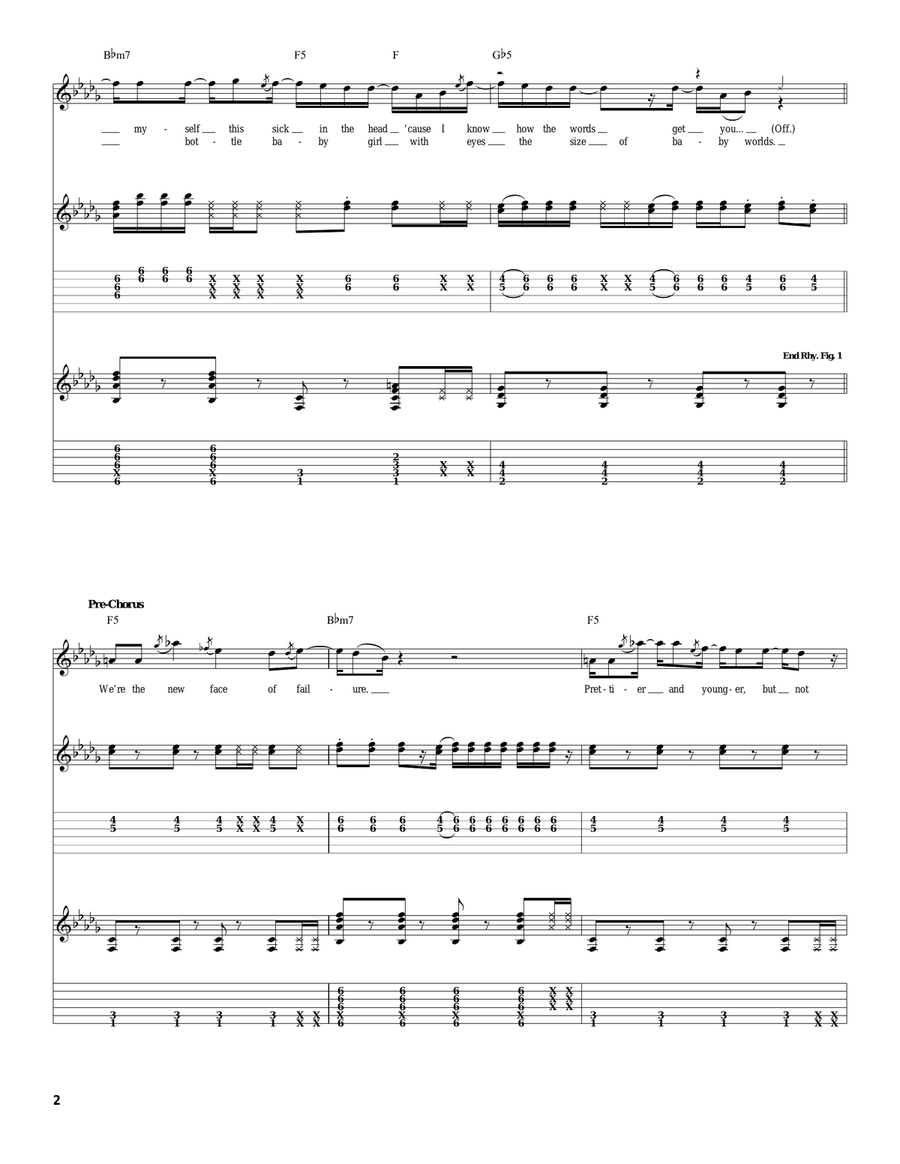 I'm Like A Lawyer With The Way I'm Always Trying To Get You Off (Me & You) Acoustic Guitar scores gallery preview page 2