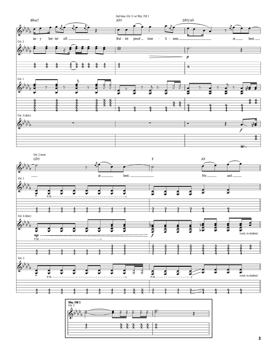 I'm Like A Lawyer With The Way I'm Always Trying To Get You Off (Me & You) Acoustic Guitar scores gallery preview page 3