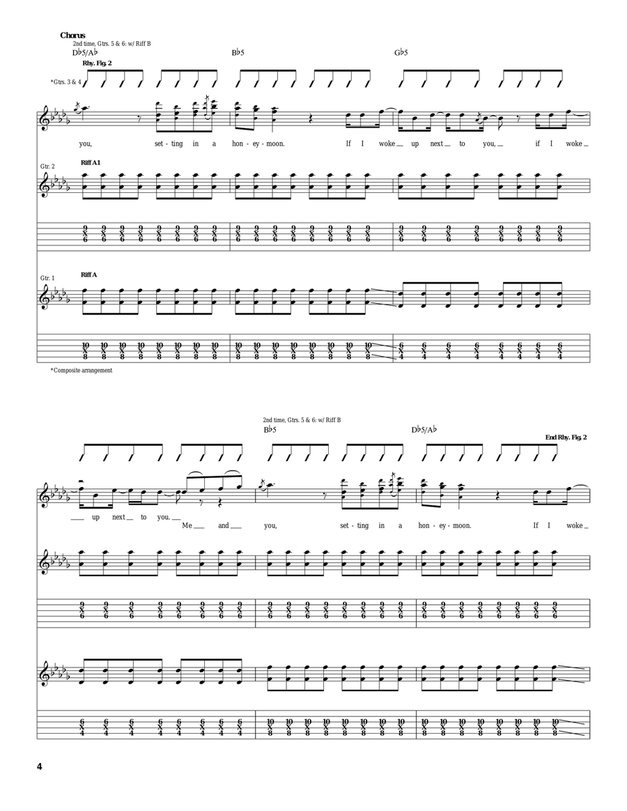 I'm Like A Lawyer With The Way I'm Always Trying To Get You Off (Me & You) Acoustic Guitar scores gallery preview page 4