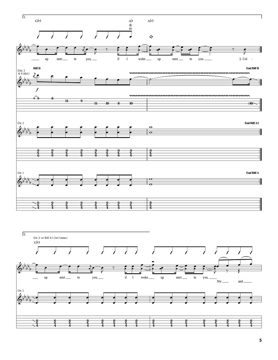 I'm Like A Lawyer With The Way I'm Always Trying To Get You Off (Me & You) Acoustic Guitar scores gallery preview page 5